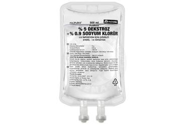 POLİFLEKS % 5 DEKSTROZ %0,9 SODYUM KLORÜR IV İNFÜZYON İÇİN ÇÖZELTİ, 500 ML PVC SETSIZ