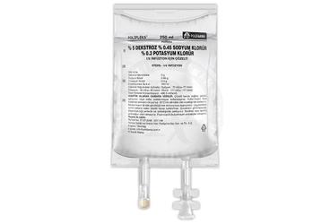 POLİFLEKS % 5 DEKSTROZ % 0,45SODYUM KLORÜR % 0,3 POTASYUM KLORÜR IV İNFÜZYON İÇİN ÇÖZELTİ, 250 CC SETLI