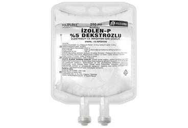 POLİFLEKS İZOLEN-P %5 DEKSTROZLU ELEKTROLİT IV İNFÜZYON İÇİN ÇÖZELTİ, 250 ML PVC TORBA SETSİZ