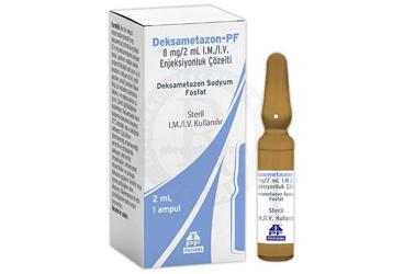 DEKSAMETAZON-PF 8 MG/2 ML I.M./I.V. ENJEKSİYONLUK ÇÖZELTİ, 1 ADET