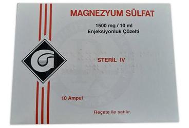 MAGNEZYUM SULFAT GALEN 1500 MG/10 ML ENJEKSİYONLUK ÇÖZELTİ (10 AMPUL)