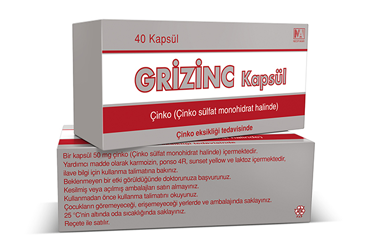 GRİZİNC 50 MG KAPSÜL (40 ADET)