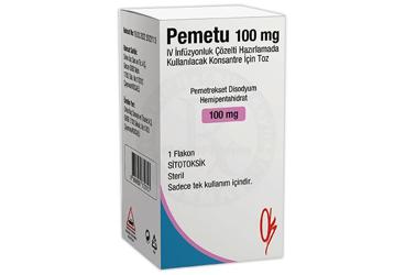 PEMETU 100 MG IV İNFÜZYONLUK ÇÖZELTİ HAZIRLAMADA KULLANILACAK KONSANTRE İÇİN TOZ, 1 ADET