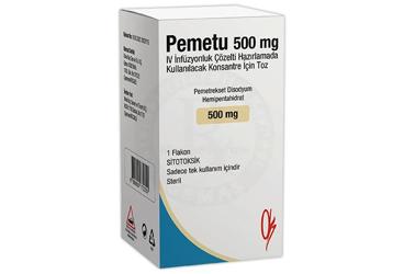 PEMETU 500 MG IV İNFÜZYONLUK ÇÖZELTİ HAZIRLAMADA KULLANILACAK KONSANTRE İÇİN TOZ, 1 ADET
