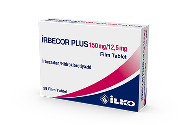 IRBECOR PLUS 150 MG /12.5 MG FILM TABLET, 28 ADET