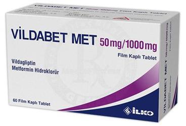 VİLDABET MET 50 MG/1000 MG FİLM KAPLI TABLET, 60 ADET