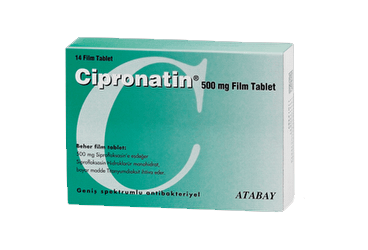 CIPRONATIN 500 MG TABLET, 14 ADET