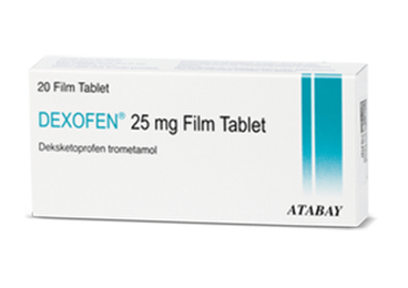 DEXOFEN 25 MG FILM TABLET, 20 ADET