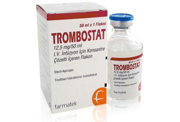 TROMBOSTAT 12.5 MG/50 ML IV İNFUZYONLUK KONSANTRE COZELTI ICEREN FLAKON, 1 ADET