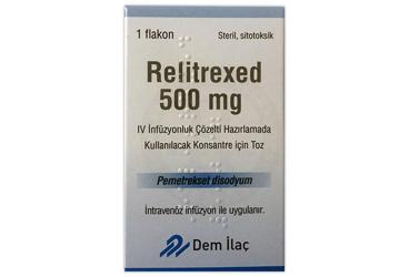 RELİTREXED 500 MG IV İNFÜZYONLUK ÇÖZELTİ HAZIRLAMADA KULLANILACAK KONSANTRE İÇİN TOZ, 1 ADET