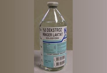 %5 DEKSTROZ RİNGER LAKTAT ÇÖZELTİSİ, 500 ML SETSİZ ŞİŞE