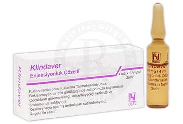 KLINDAVER 600 MG/4 ML ENJEKSİYONLUK ÇÖZELTİ, 1 ADET