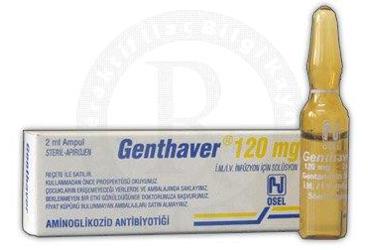 GENTHAVER 120 MG IM/IV İNFÜZYONLUK ÇÖZELTİ, 1 ADET