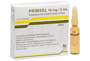 PRIMSEL 10 MG/2 ML IM/IV ENJEKSİYONLUK ÇÖZELTİ (5 AMPUL)