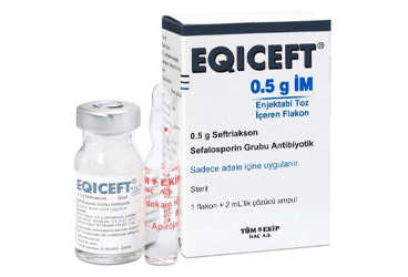 EQICEFT 0,5 IM ENJEKSİYONLUK ÇÖZELTİ HAZIRLAMAK İÇİN TOZ, 1 ADET