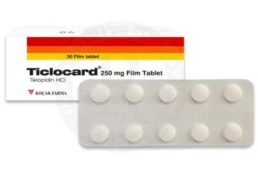 TICLOCARD 250 MG FILM KAPLI TABLET, 30 ADET
