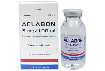 ACLABON İNFİZYON ÇÖZELTİSİ İÇEREN FLAKON, 5 MG/100 ML