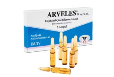ARVELES 50 MG/2 ML IM/IV ENJEKSİYONLUK ÇÖZELTİ, 10 AMPUL