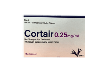 CORTAİR 0.25 MG/ML NEBÜLİZASYON İÇİN TEK DOZLUK İNHALASYON SÜSPANSİYONU İÇEREN FLAKON, 20 ADET
