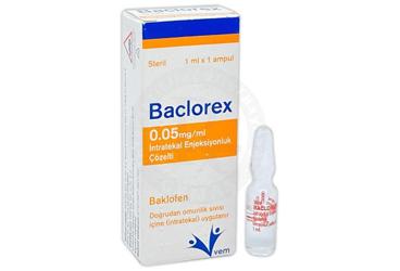 BACLOREX 0.05 MG/ML İNTRATEKAL ENJEKSİYONLUK ÇÖZELTİ, 1 ADET